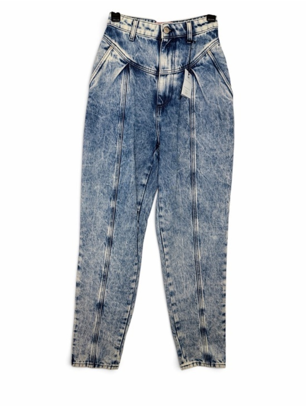 NWT Chiara Ferragni Acid Wash Tapered Yoke Front Jeans-🇮🇹- 25/26 - MSRP $250+